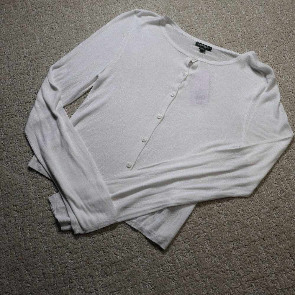 Wild Fable Womens Off White Button Down Cardigan Sweater Small New NWT